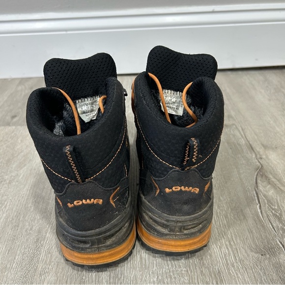 LOWA LINO GTX Mid Outdoor Waterproof Orange Black Work Boots Men’s Size 9 - Picture 5 of 7
